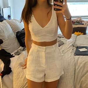 Showpo matching white outfit.